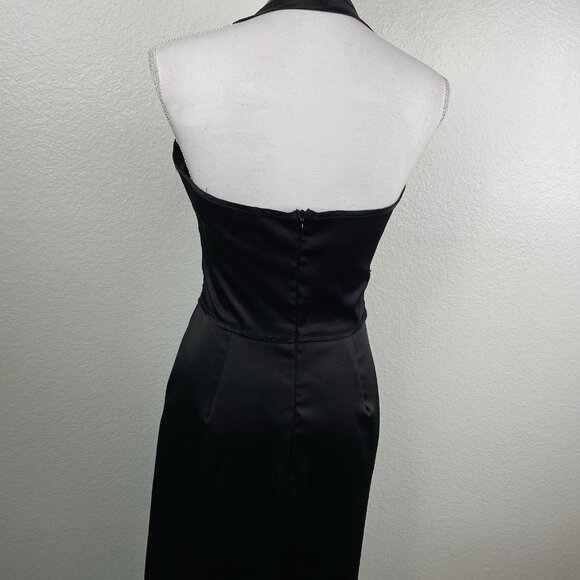 CDC Signature Collection Dress Black Sz 5 Babydoll Halter Ruffle Whimsigoth Prom - Picture 13 of 16